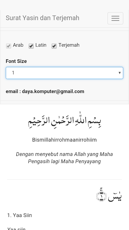 Surat Yasin dan Terjemah - Android Apps on Google Play