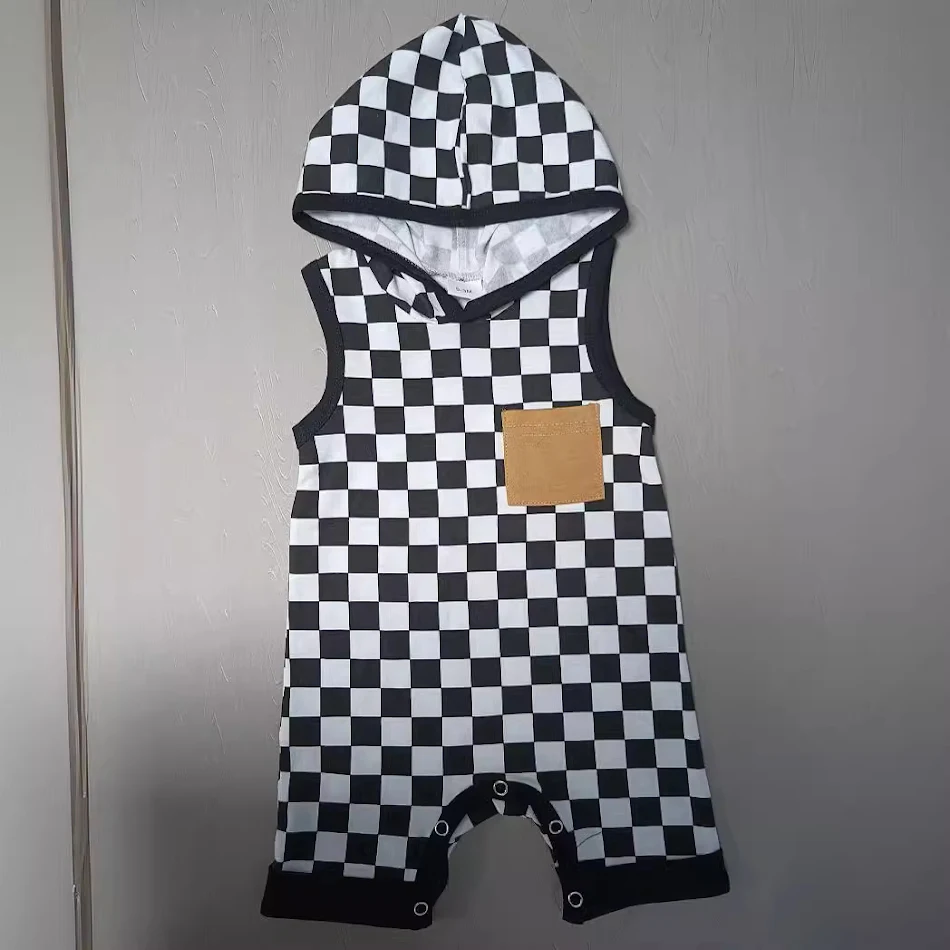 Plaid Hooded Sleeveless Leotard in Four Colors Ideal for dance or gymnastics Provides comfort and a stylish look during 