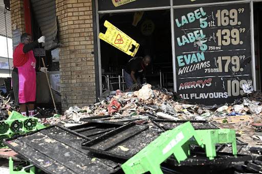 Liquor City at Sontonga Mall in Katlehong was one of many shops looted overnight as violence towards foreign-owned shops spread to Ekhuruleni.