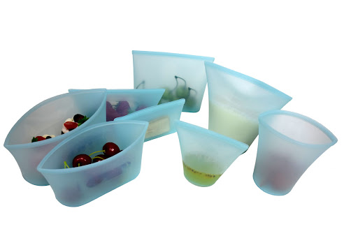 Title 9, Reusable silicone food storage bags, airtight s...