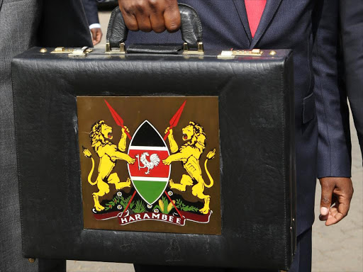 The budget briefcase as displayed by Treasury CS Henry Rotich ahead of the reading on May 30, 2017. /JACK OWUOR