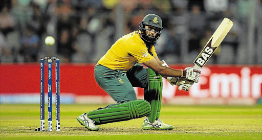 PROLIFIC: Hashim Amla of South Africa has made a solid impression opening the batting for the Proteas. Yesterday he was again in sublime form, scoring 58 off 31 balls against England Picture: GETTY IMAGES