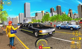 Limo Taxi Driver Simulator : City Car Driving Game