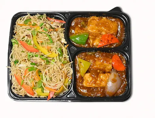 Veg Noddles(250 Gms), Chilli Paneer, Salad