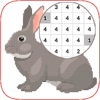 Rabbit Coloring  Color By NumberPixelArt