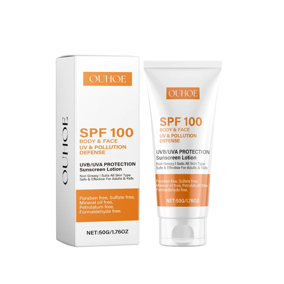 Lotion solaire protectrice pour le visage et le corps. Protection solaire SPF 30 à large spectre, idéale pour toute la famille et peaux sensibles.