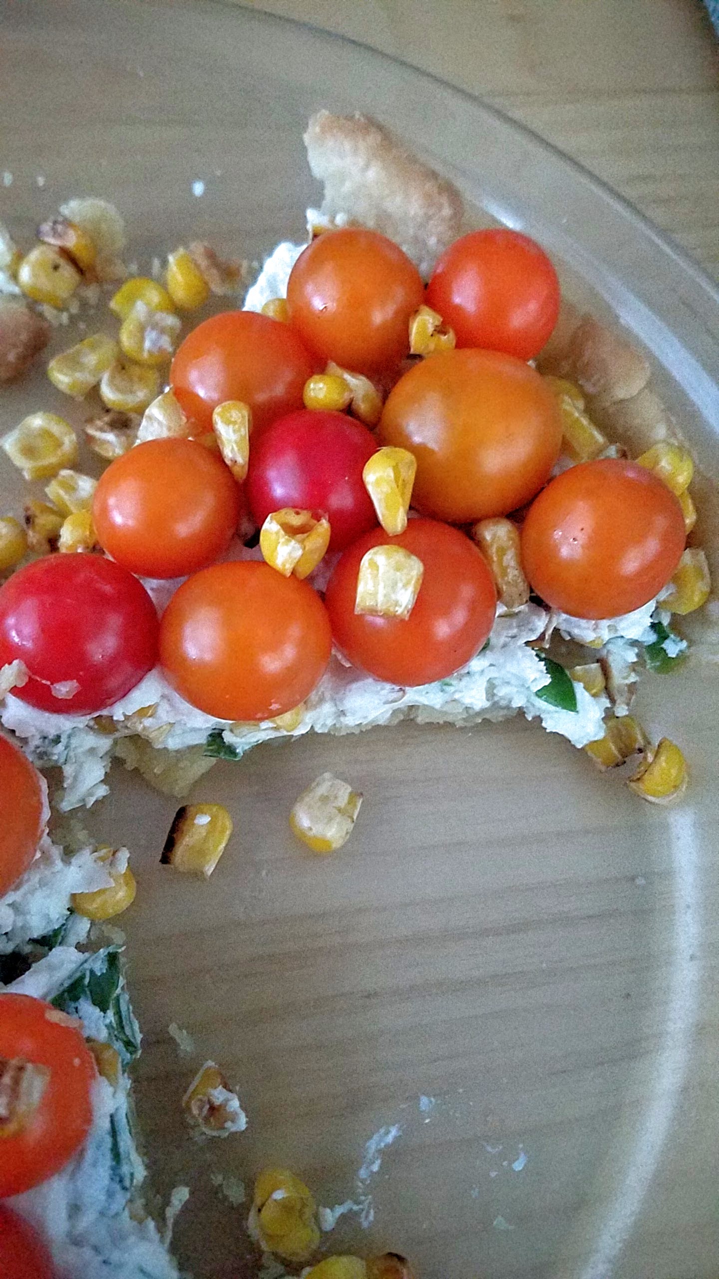 Tomato Pie Recipe with Fresh Cheeses and Uncooked Cherry Tomatoes and (optionally) seared corn to really celebrate the flavors of freshness