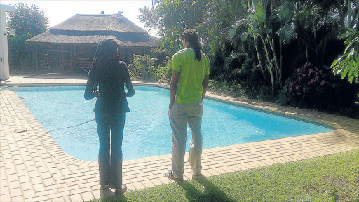 FATAL SWIM: The pool at Edge Lodge in Beacon Bay where two pupils drowned Picture: MARK ANDREWS