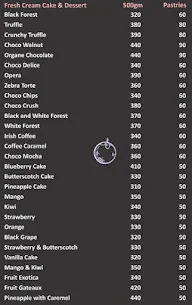 The Cake And Cream Factory menu 1