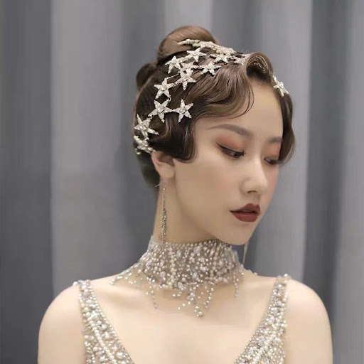 Title 5, Rhinestone Star Hairpin for Hair Styling Decora...