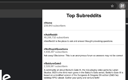 Reddit Top Subreddits