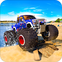 Water Surfing Monster Truck 3d