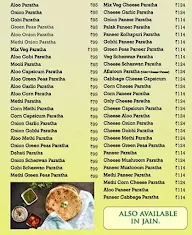 Masty Paratha menu 1