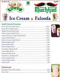 Muchhad Kulfi & Falooda menu 1