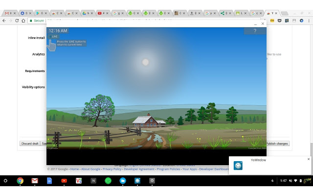 YoWindow chrome extension