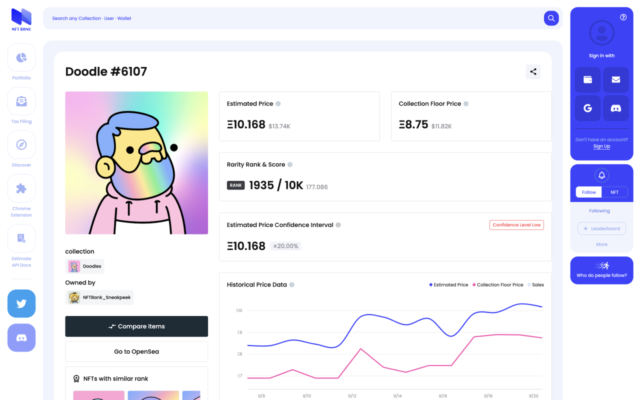 NFTBank.ai - NFT Valuation Preview image 3