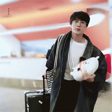 10 things Jin can't live without 1-Tennis bag & racket 2-Gaming Keyboard  3-Wallet 4-Good day pajamas 5 Cellphone 6-Louis Vuitton bag…