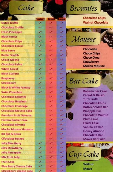 Mekde - The Cake Shop menu 