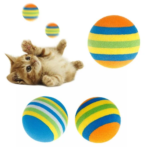 10Pcs Colorful Pet Ball Interactive Fetching Catching Ball Colorful EVA Catching Balls for Medium Dog Puppy Home
