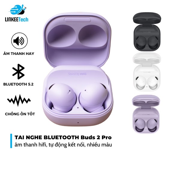 Tai Nghe Bluetooth Buds 2 Pro Không Dây Âm Thanh Hay Chống Nước Chống Ồn - Linkeetech