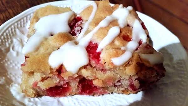 ~ White Chocolate Cranberry Almond Bars & Glaze ~ image