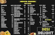 Desi Delight menu 1