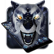 3D White ice wolf theme  Icon