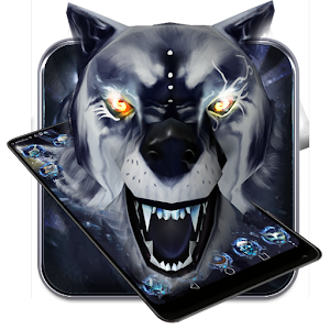 Download 3D White ice wolf theme For PC Windows and Mac