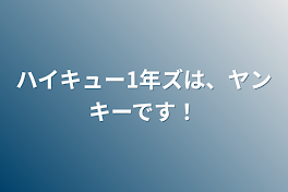 ハイキュー1年ズは、ヤンキーです！