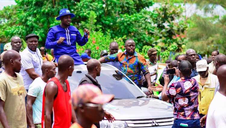 Market-Milimani ward rep aspirant George Abwajo during the launch of his bid in Kisumu on March 18, 2022.