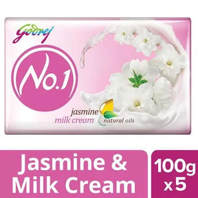 Godrej No 1 Godrej No.1 Bathing Soap - Jasmine & Milk Cream - 5*100 gm