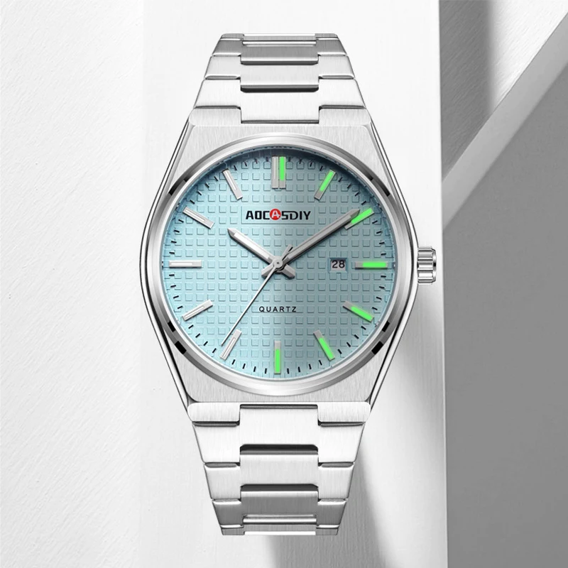 Herrenuhr Mode Stahlband Quarz Wasserdicht Leuchtend Eine stilvolle Uhr für den modernen Mann. Wasserdicht, elegant und mit Leuchtfunktion für gute Lesbarkeit.