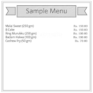 Krishna Bakes&sweets menu 1