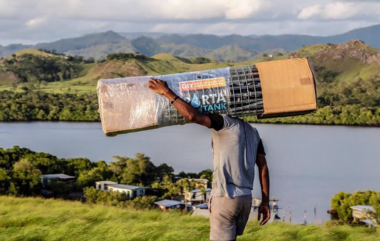 Clayton Heyns feels that because of their ease of erection the tanks are ideally suited for any disaster areas where fresh water supply is essential.