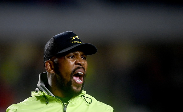 South Africa 'A' coach Mzwandile Stick shouts instructions during the match against Munster at Páirc Ui Chaoimh in Cork..