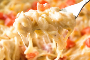 Cheesy One Pot Mexican Chicken Spaghetti