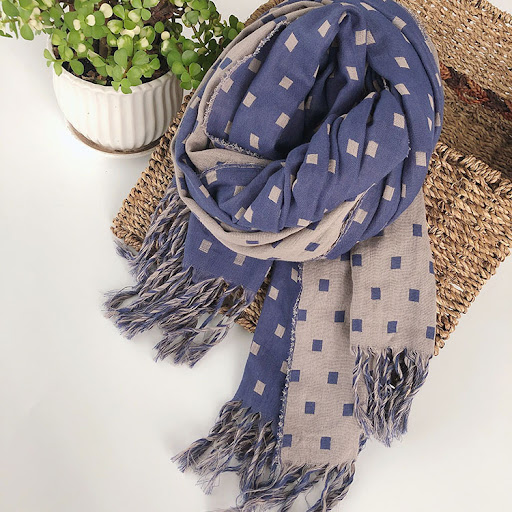 Title 2, Japanese Winter Cotton Warm Scarf Double-layer ...