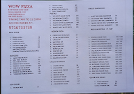 Wow Pizza menu 1