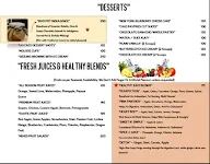 Sweet House Cafe menu 1