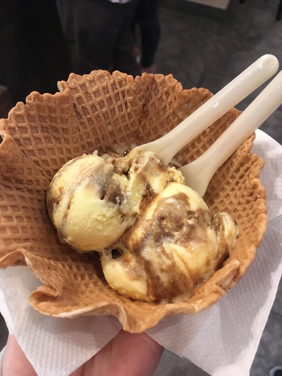 Tiramisu in a waffle cup...for someone with Celiac...WHAT?!? No words to describe it! So delicious.