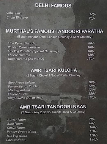 Nisha's Kitchen menu 