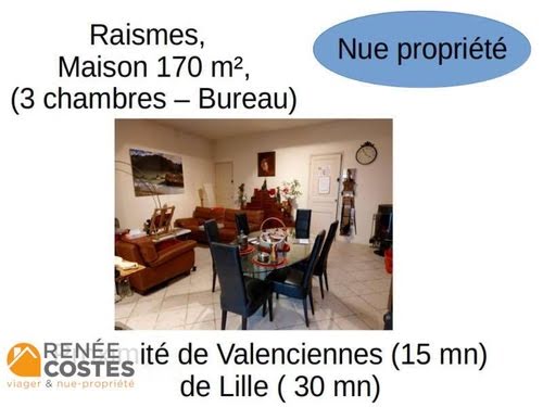 Vente viager 5 pièces 170 m² à Raismes (59590), 107 757 €