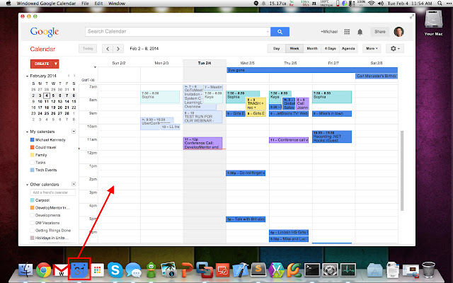 Windowed Calendar for Google Calendar chrome extension