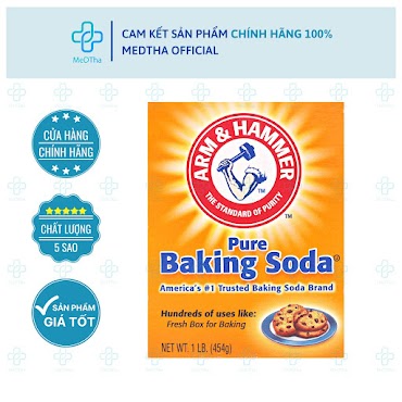 Baking Soda - Bột Hỗ Trợ Tẩy Trắng Răng, Tẩy Trắng Quần Áo, Chăm Sóc Da, Làm Bánh Usa (Hộp 454G) [Chính Hãng]