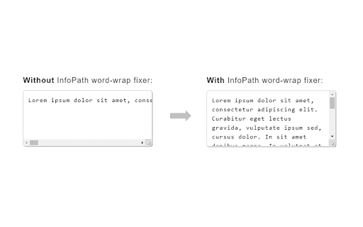 InfoPath word-wrap fixer