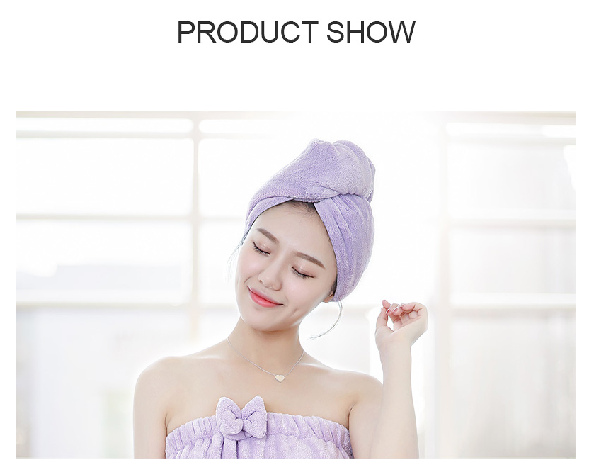 Turbante toalha de cabelo feminino fofo e de secagem rápida. Seca o cabelo com suavidade e praticidade. Ideal pós-banho.