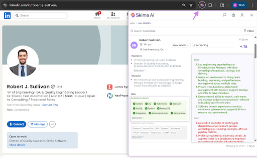 SKIMA: Easy Candidate Search and AI Matching screenshot 2