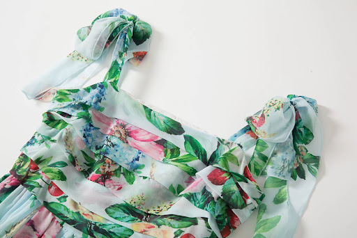 Title 12, Womens Rose Print Pleated Wide Hem Flowy Suspe...