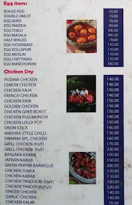 Swarna's Atil menu 4