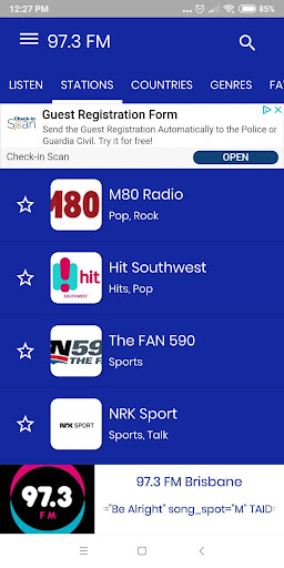 Radio Tuner 97.3 fm brisbane Australia free app